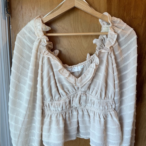 Astr Cream Ruffled Blouse - Picture 2 of 2